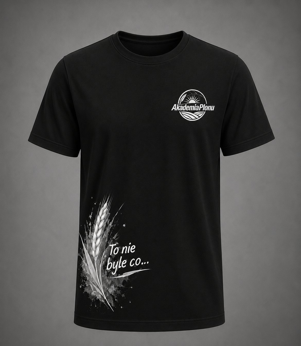 T-shirt Akademia Plonu – Czarny przód